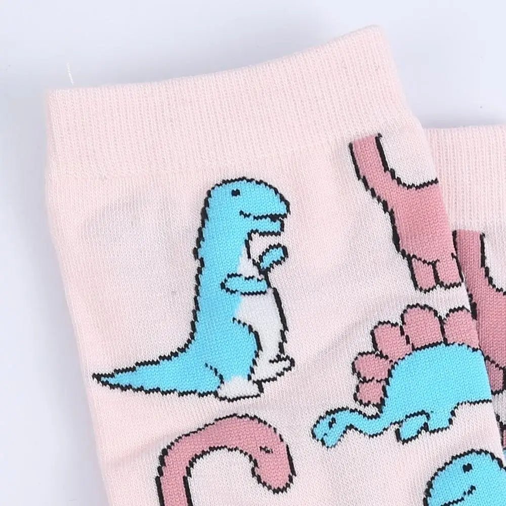 Pastel Dinosaur Socks for a Fun and Cute Fashion Statement - Cosparty