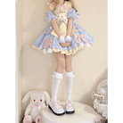 Pastel Easter Bunny Lolita Dress for Kawaii Fashion Lovers - Cosparty