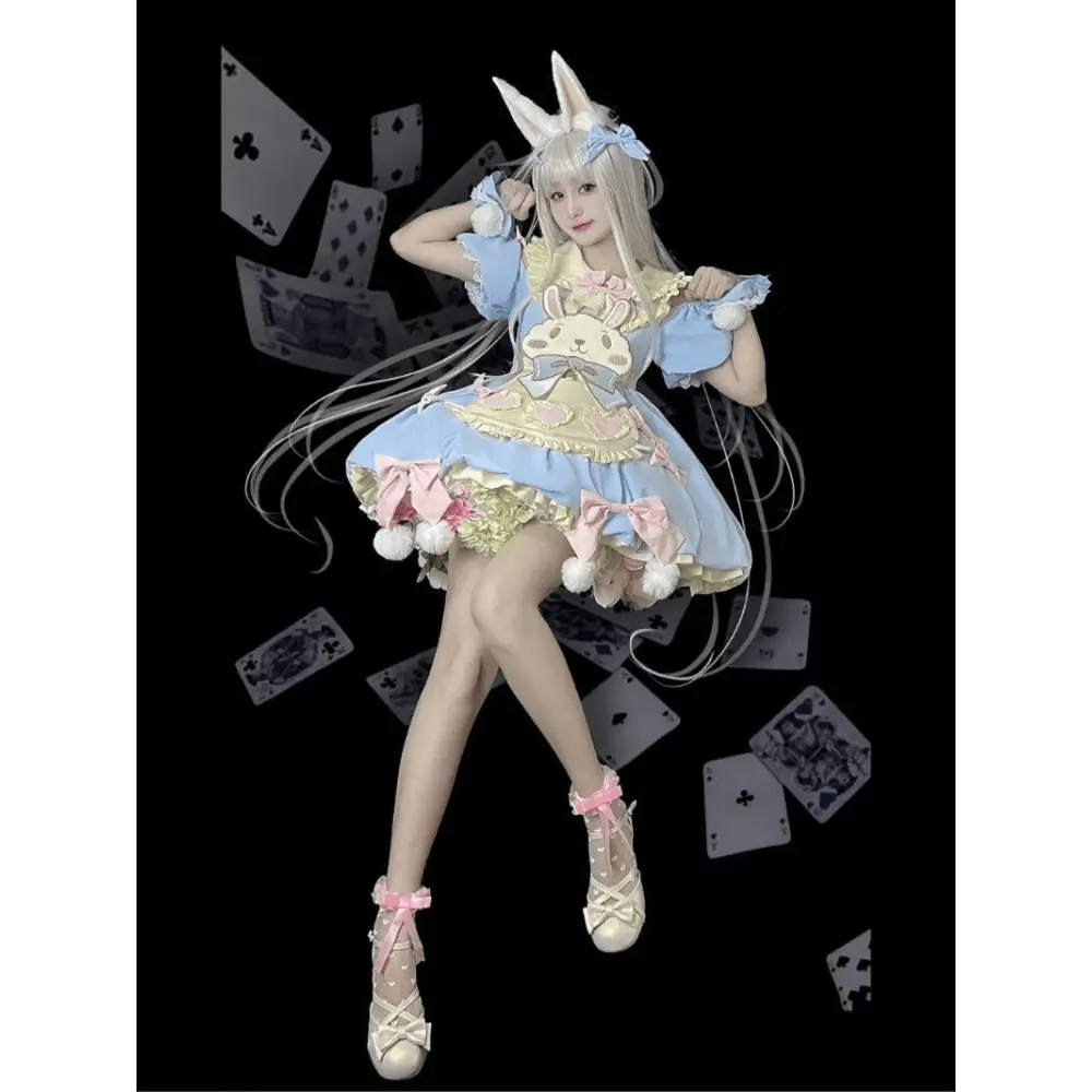 Pastel Easter Bunny Lolita Dress for Kawaii Fashion Lovers - Cosparty