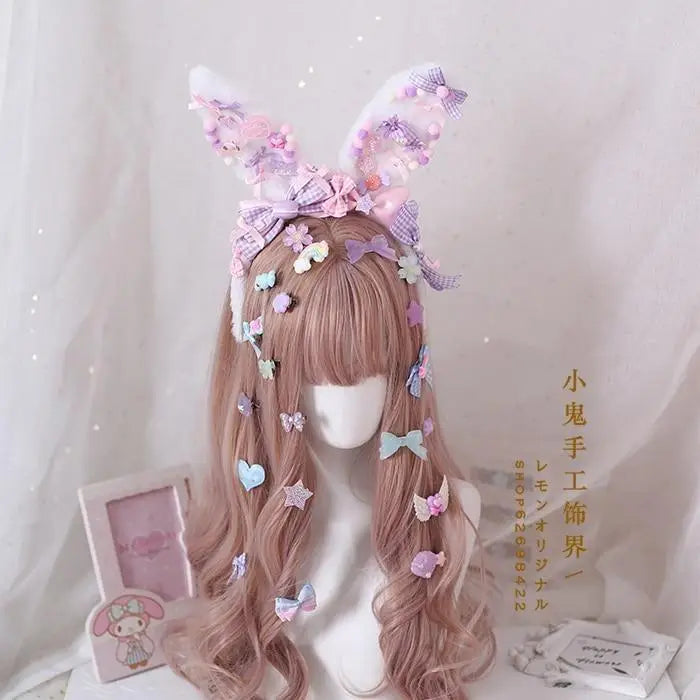 Pastel Fairy-Kei Bunny Ears for Kawaii Cuties New Condition Instock - headband