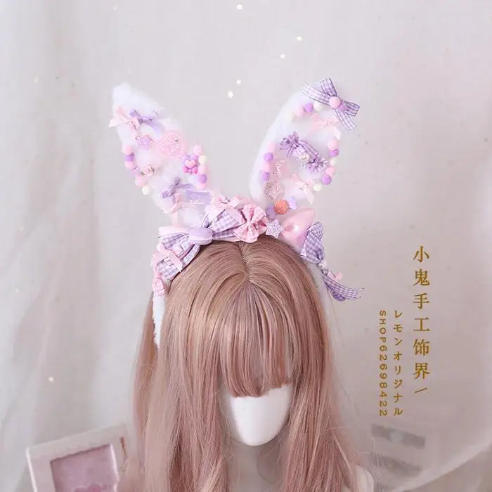 Pastel Fairy-Kei Bunny Ears for Kawaii Cuties New Condition Instock - headband