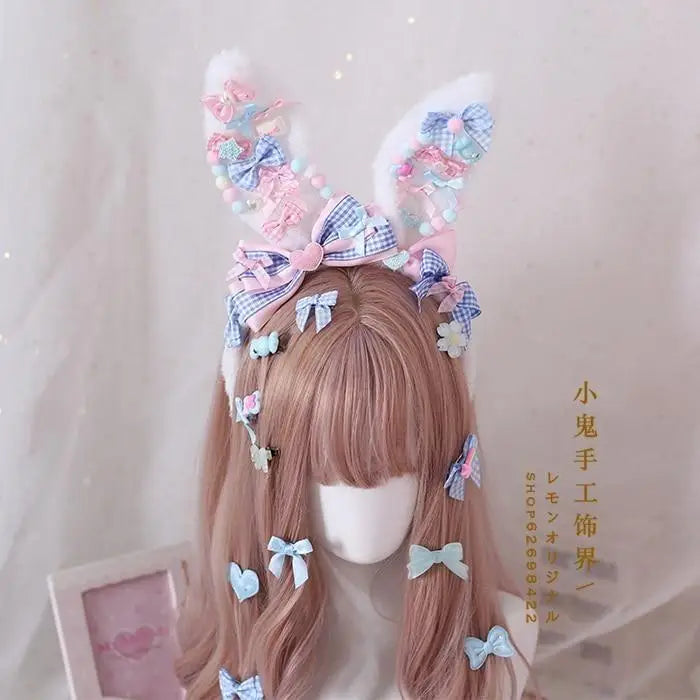 Pastel Fairy-Kei Bunny Ears for Kawaii Cuties New Condition Instock - headband