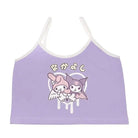 Pastel Fairy Kei Kuromi Crop Top with Spaghetti Straps - Cosparty