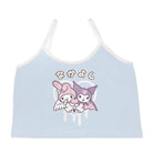 Pastel Fairy Kei Kuromi Crop Top with Spaghetti Straps - shirt