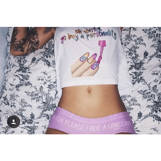 Pastel Fairy Kei Pocket Undies with Cheeky Sayings - Cosparty