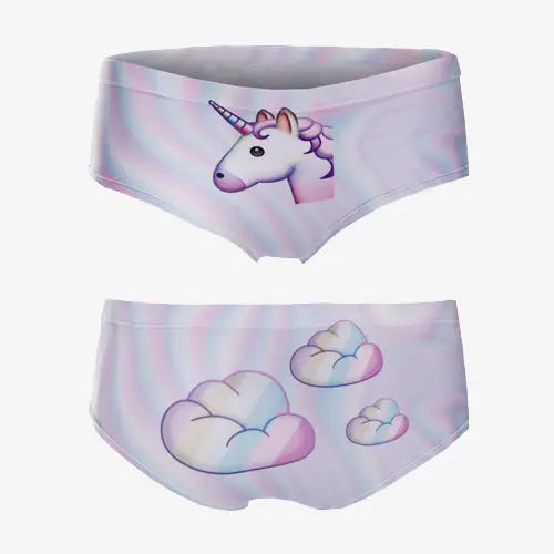 purple magical unicorn full brief underwear panties lingerie cheeky sexy harajuku japan fashion by Cosparty