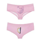 Pastel Fairy Kei Pocket Undies with Cheeky Sayings - Piggy Bank - underwear