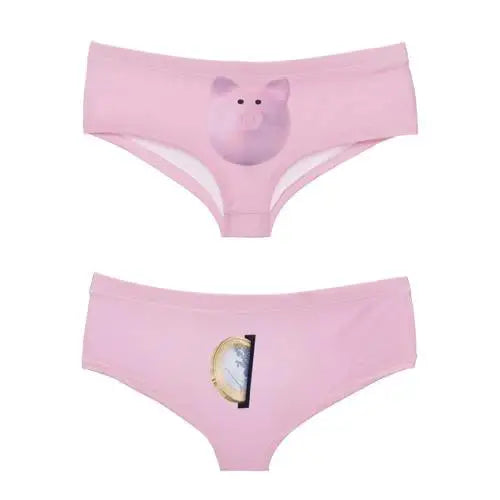 Pastel Fairy Kei Pocket Undies with Cheeky Sayings - Piggy Bank - underwear