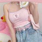 Pastel Fairy-Kei Sanrio Inspired Crop Tops - Pink My Melody - top