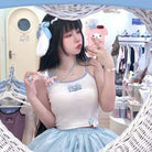 Pastel Fairy-Kei Sanrio Inspired Crop Tops - White Cinnamoroll - top