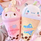 Pastel Fairy Kei Stationary Bags Featuring Kawaii Characters and Bubble Tea - bags