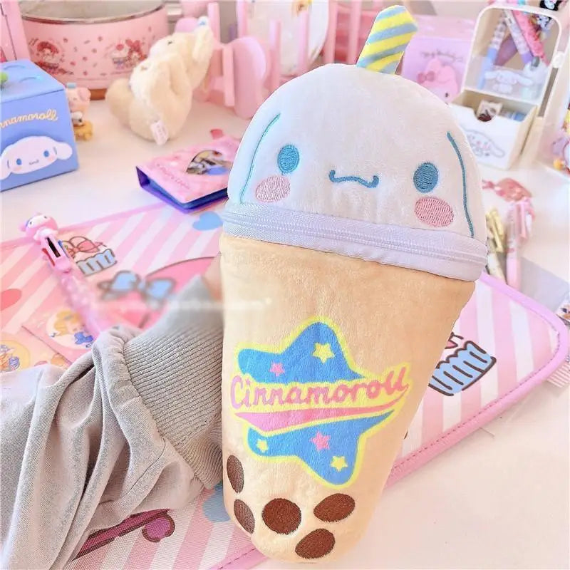 Kawaii Bubble Tea Stationary Cases - Cinnamoroll - bag, bags, boba tea, bubble bunnies