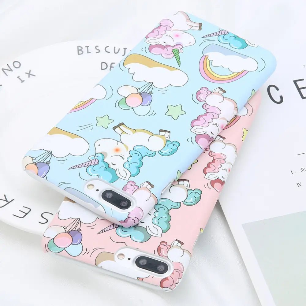 Pastel Fairy Kei Unicorn Phone Case with 3D Charm - Cosparty