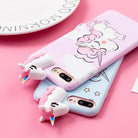 Pastel Fairy Kei Unicorn Phone Case with 3D Charm - Cosparty