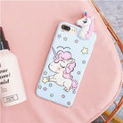 Pastel Fairy Kei Unicorn Phone Case with 3D Charm - Cosparty