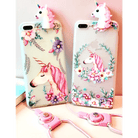 Pastel Fairy Kei Unicorn Phone Case with 3D Charm - Cosparty