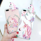 Pastel Fairy Kei Unicorn Phone Case with 3D Charm - Phone Case