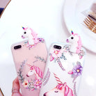 Pastel Fairy Kei Unicorn Phone Case with 3D Charm - Phone Case