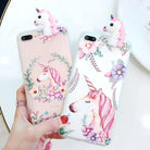 Pastel Fairy Kei Unicorn Phone Case with 3D Charm - Cosparty