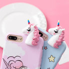 Pastel Fairy Kei Unicorn Phone Case with 3D Charm - Phone Case