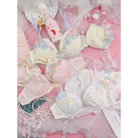 Pastel Floral Embroidered Lingerie Set for Kawaii Fashion Lovers - underwear