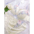 Pastel Floral Embroidered Lingerie Set for Kawaii Fashion Lovers - Cosparty