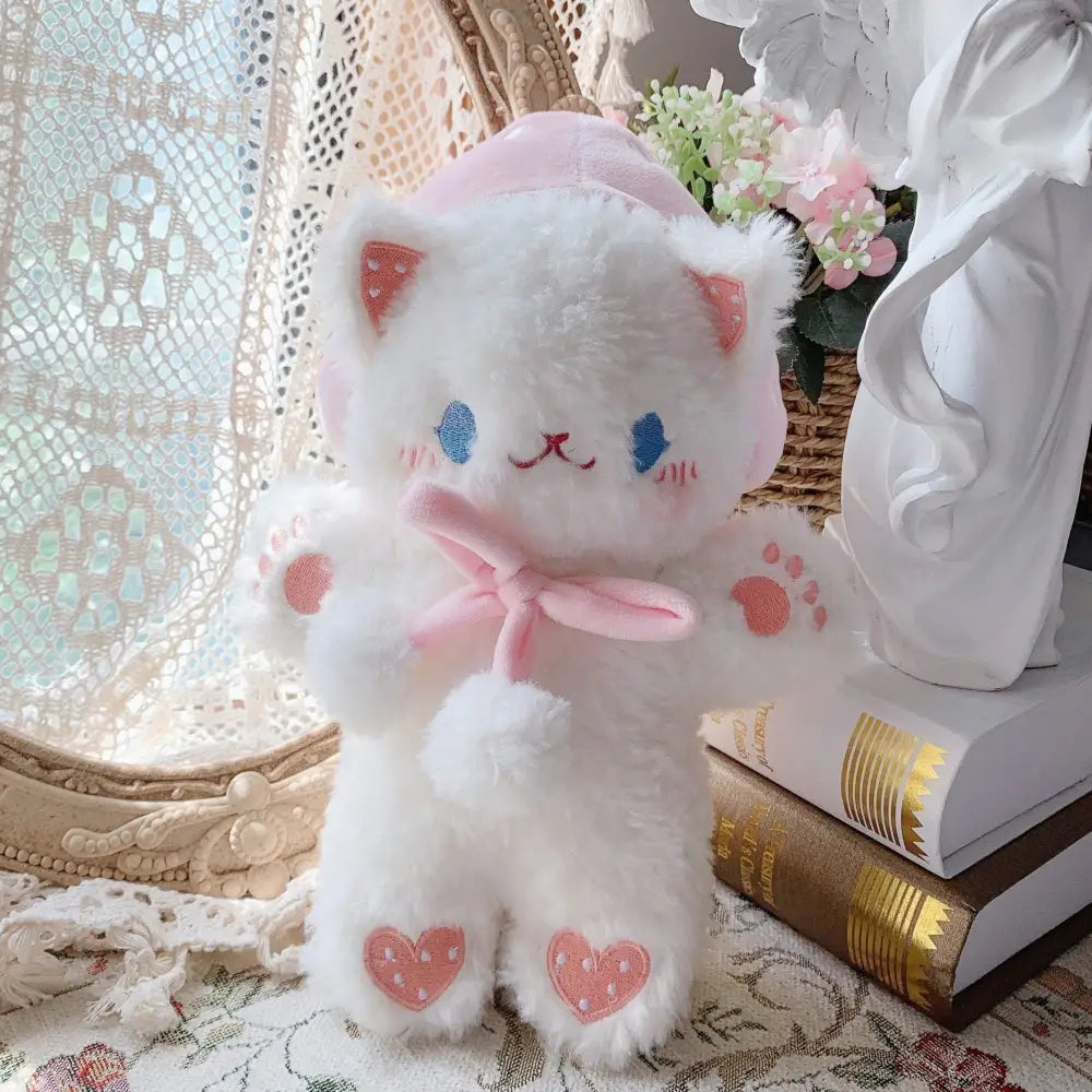 Pastel Furry Kitten Backpack with Hand Embroidered Paws - Backpack