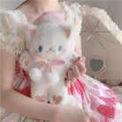 Pastel Furry Kitten Backpack with Hand Embroidered Paws - Backpack