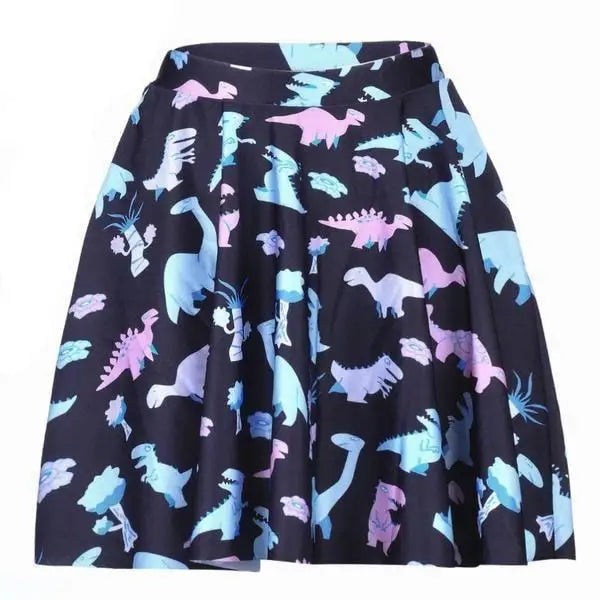 Pastel Goth Dinosaur SKirt Plus Sizes Cute T-Rex Dinos