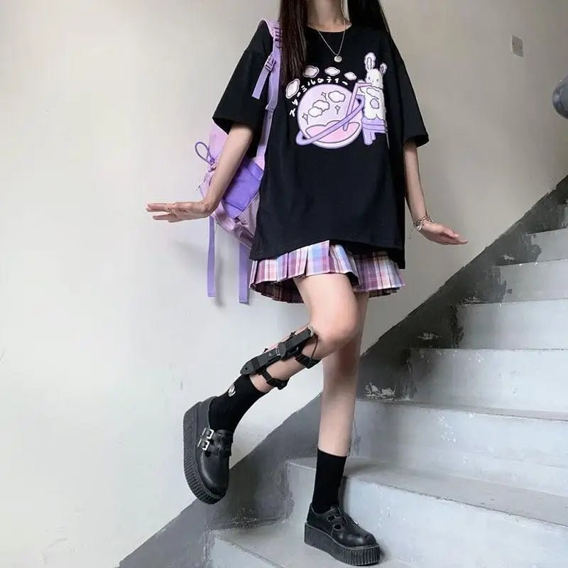 Pastel Goth Galaxy - Inspired Tee 100% Cotton 25 Inch 64 Cm - Cosparty