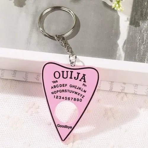 Pastel Goth Glitter Resin Keychain for Dark Aesthetic Lovers - Cosparty
