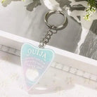 Pastel Goth Glitter Resin Keychain for Dark Aesthetic Lovers - Cosparty