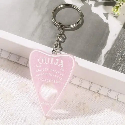 Pastel Goth Glitter Resin Keychain for Dark Aesthetic Lovers - Cosparty