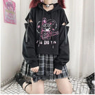 Pastel Goth I’ll End You Chainsaw Bunny Hoodie for Year-Round Wear - sweater