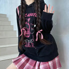 Pastel Goth Japanese Sonic Angel Hoodie in Neon Colors - sweater