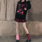 Pastel Goth Japanese Sonic Angel Hoodie in Neon Colors - sweater