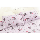 Pastel Goth Kuromi Inspired Furry Warm Blanket for Snuggling - Cosparty