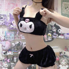 Pastel Goth Kuromi Lingerie Set for Cozy Nighttime Wear - Cosparty