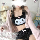 Pastel Goth Kuromi Lingerie Set for Cozy Nighttime Wear - lingerie