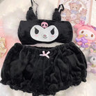 Pastel Goth Kuromi Lingerie Set for Cozy Nighttime Wear - Cosparty