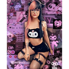 Pastel Goth Kuromi Lingerie Set for Cozy Nighttime Wear - lingerie