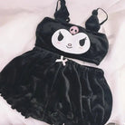 Pastel Goth Kuromi Lingerie Set for Cozy Nighttime Wear - Cosparty