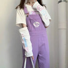 Pastel Goth Oversized E - Girl Crop Top with Stunning Artistic Details - Cosparty