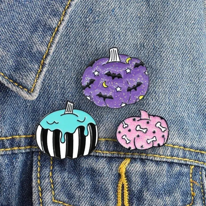 Pastel Goth Pumpkin Pins for Spooky and Kawaii Lovers - pin