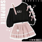 Pastel Goth Surprise Outfit with Heart Top and Layered Skirt - Cosparty