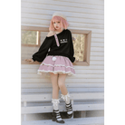 Pastel Goth Surprise Outfit with Heart Top and Layered Skirt - Cosparty