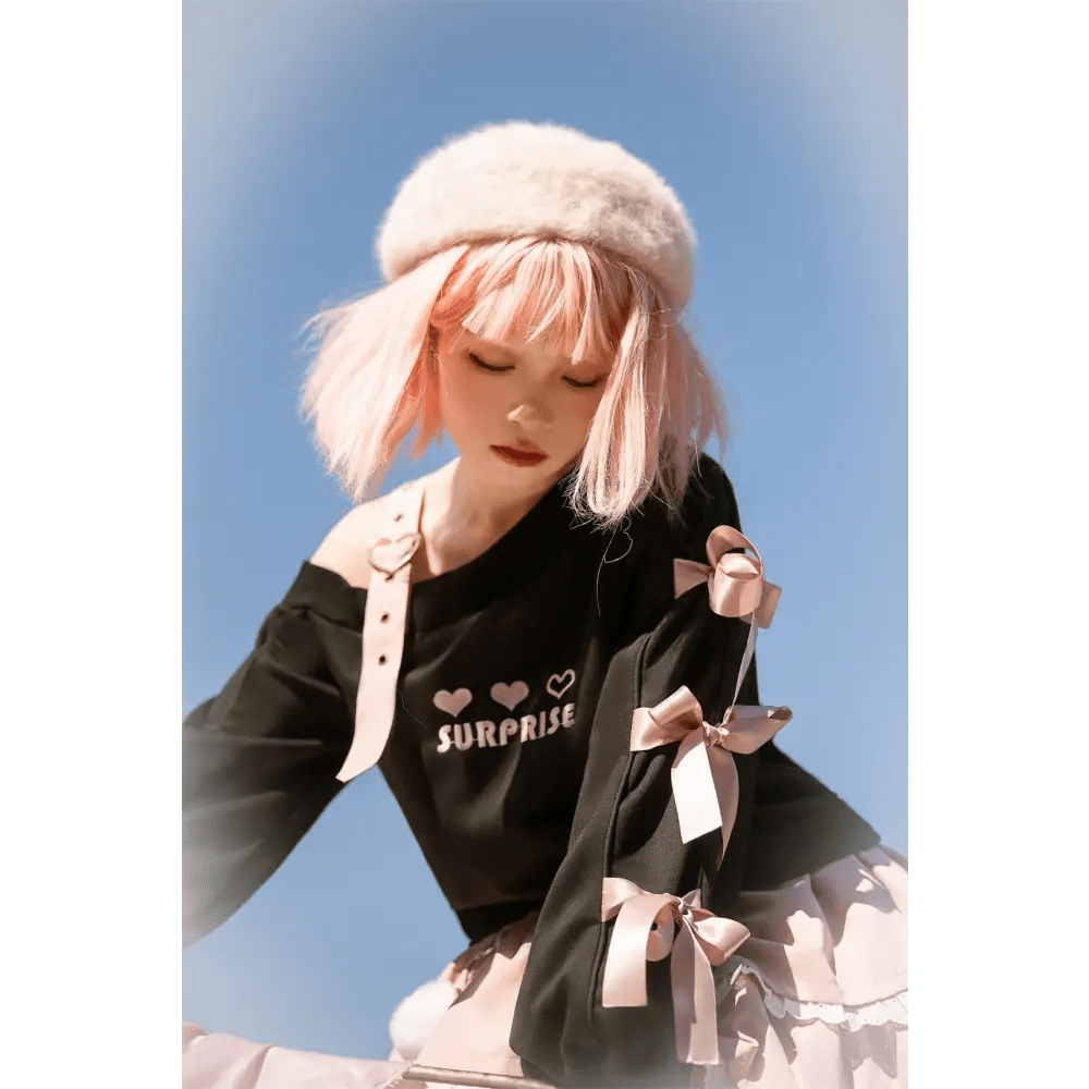 Pastel Goth Surprise Outfit with Heart Top and Layered Skirt - Cosparty