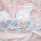 Pastel Happy Cloud Lingerie Set for Kawaii Fashion Lovers - underwear