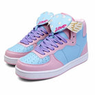 fairy kei pastel blue angel wing heart hi top sneakers high tops shoes candy colored sweet lolita yume kawaii harajuku japan fashion age regression by Cosparty