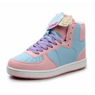 Pastel Harajuku High Top Sneakers with Winged Hearts - Shoes